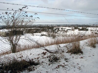 Photo 6x4 A big gap in the fence Arminghall A gap in the perimeter fence  c2010