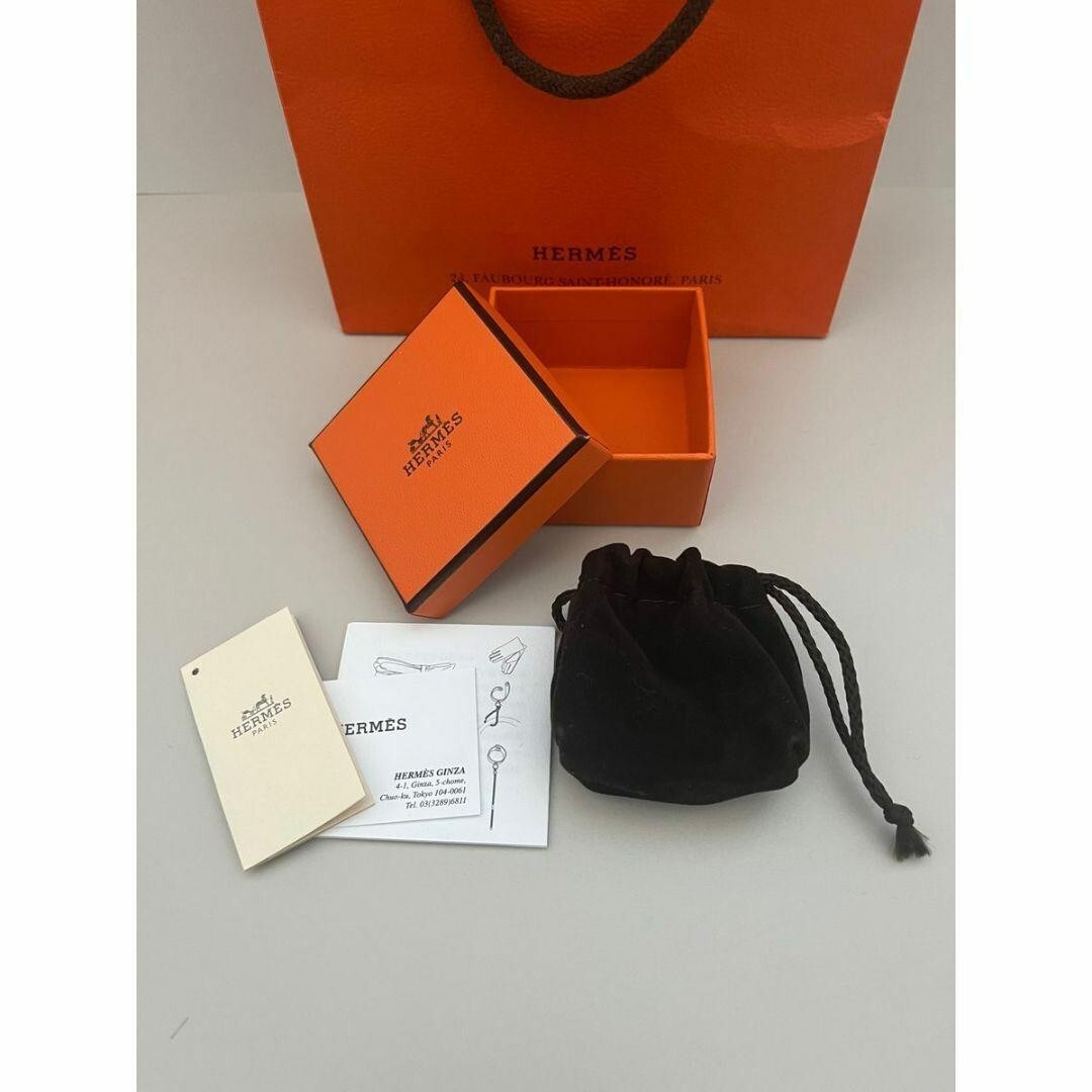 HERMES Glove Holder Silver Tone Elegant Accessory 2019 Purchase with Box 5817AK image 6