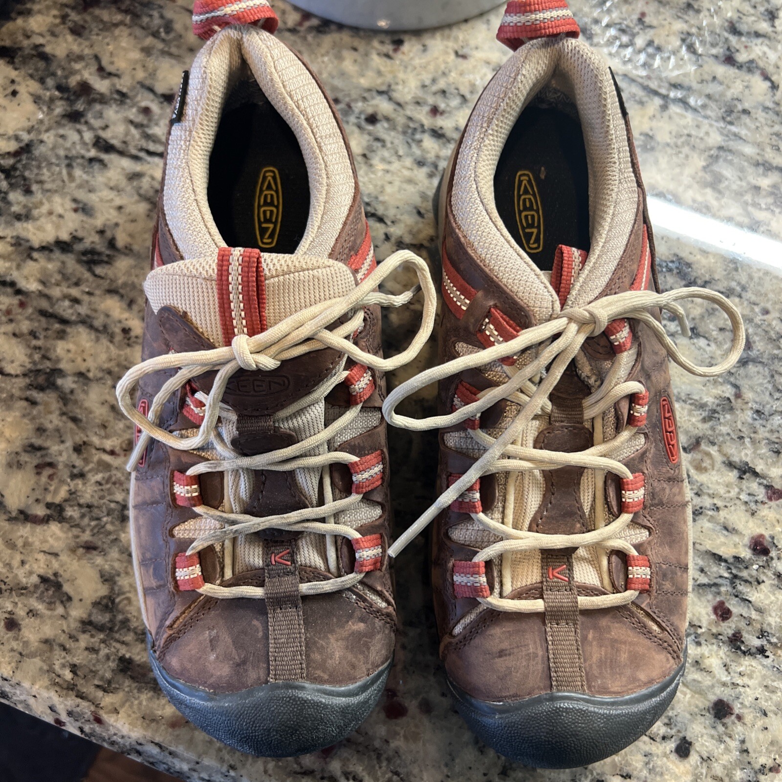 Scarpe da trekking donna marroni Keen Dry Targhee taglia 8 impermeabili