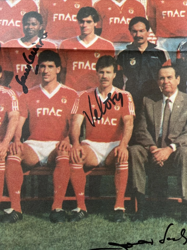 Benfica Lissabon Autogramm TEAM FINAL 1988 EUSEBIO DIAMANTINO WANDO FONSECA - Bild 3 von 4