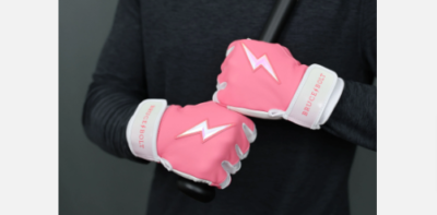 Gants De Baseball Bruce Bolt MegRem Premium – Jeunes – Rose Taille L – Manche Courte