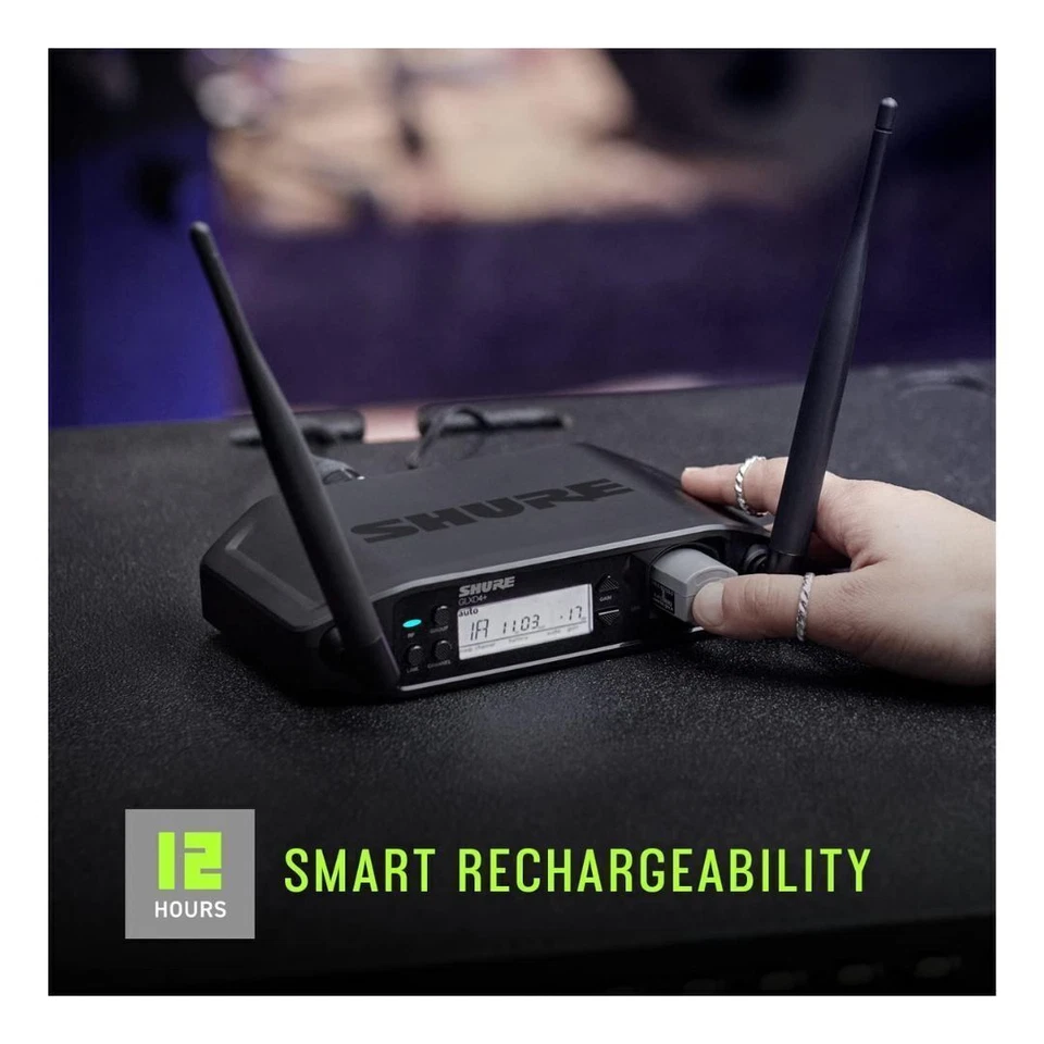 Shure GLXD4 Dual Band Digital Wireless Tabletop Receiver for GLX-DnSystems - Image 3 of 4