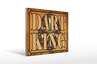 Holzschild Spruch 40X30 Cm Dart King Holz Wanddeko Deko Schild
