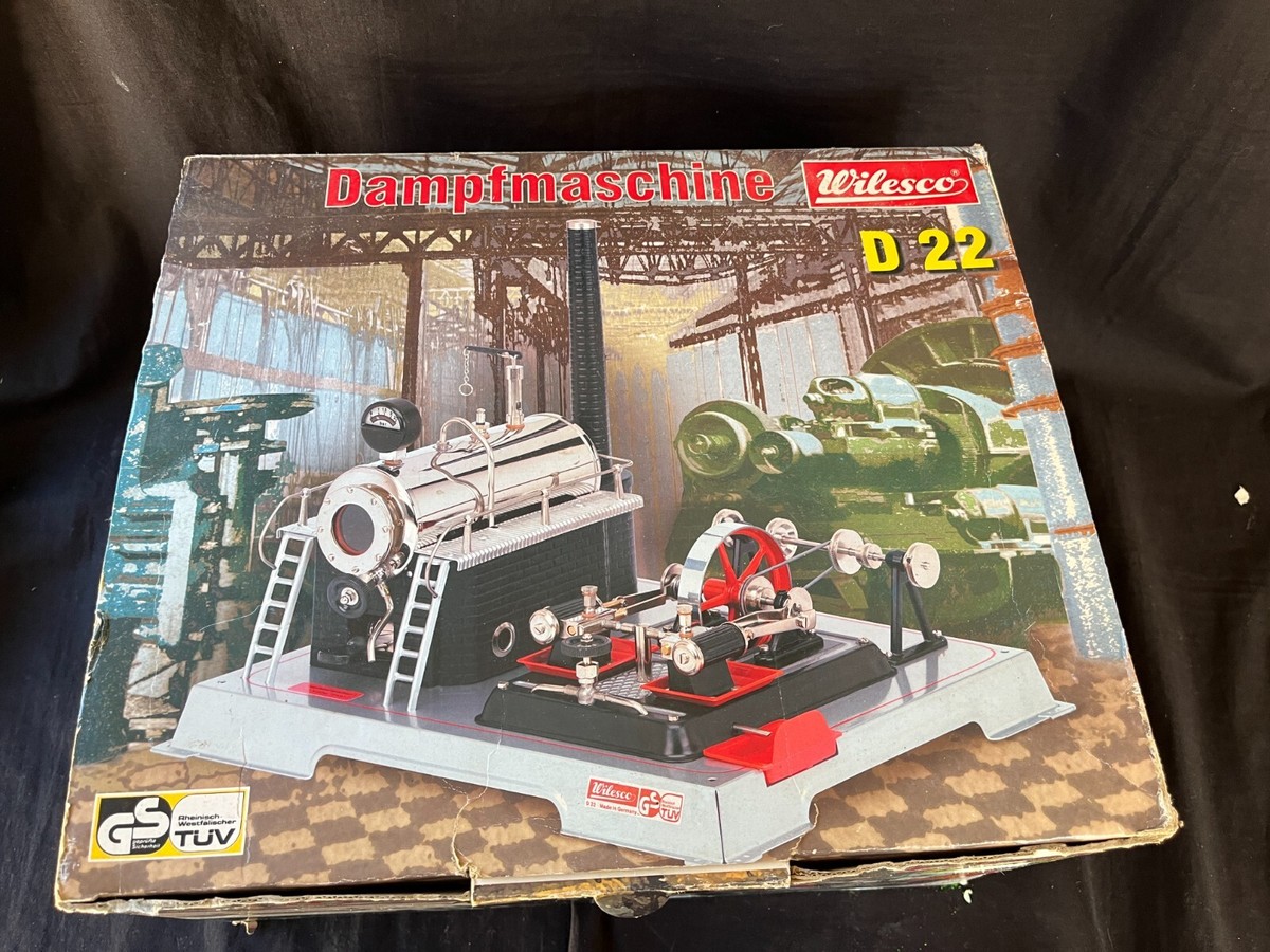 Wilesco D22 Stationary Steam Engine in original box + parts | eBay