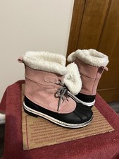 Girls Size 5 Cat  Jack Faux Fur Lace-Up Mid Calf Winter Boots Waterproof