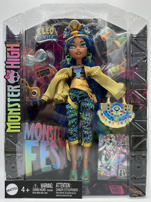 Monster High Fest Cleo De Nile Puppe Mattel HXH81 Festival-Outfit Zubehör OVP