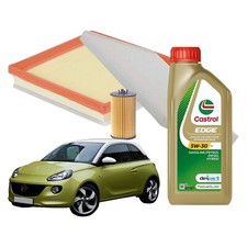 Kit Tagliando Opel Adam 1.4 87cv 64kw Dal 10/2012 + 4lt Olio Castrol 5w30 C3