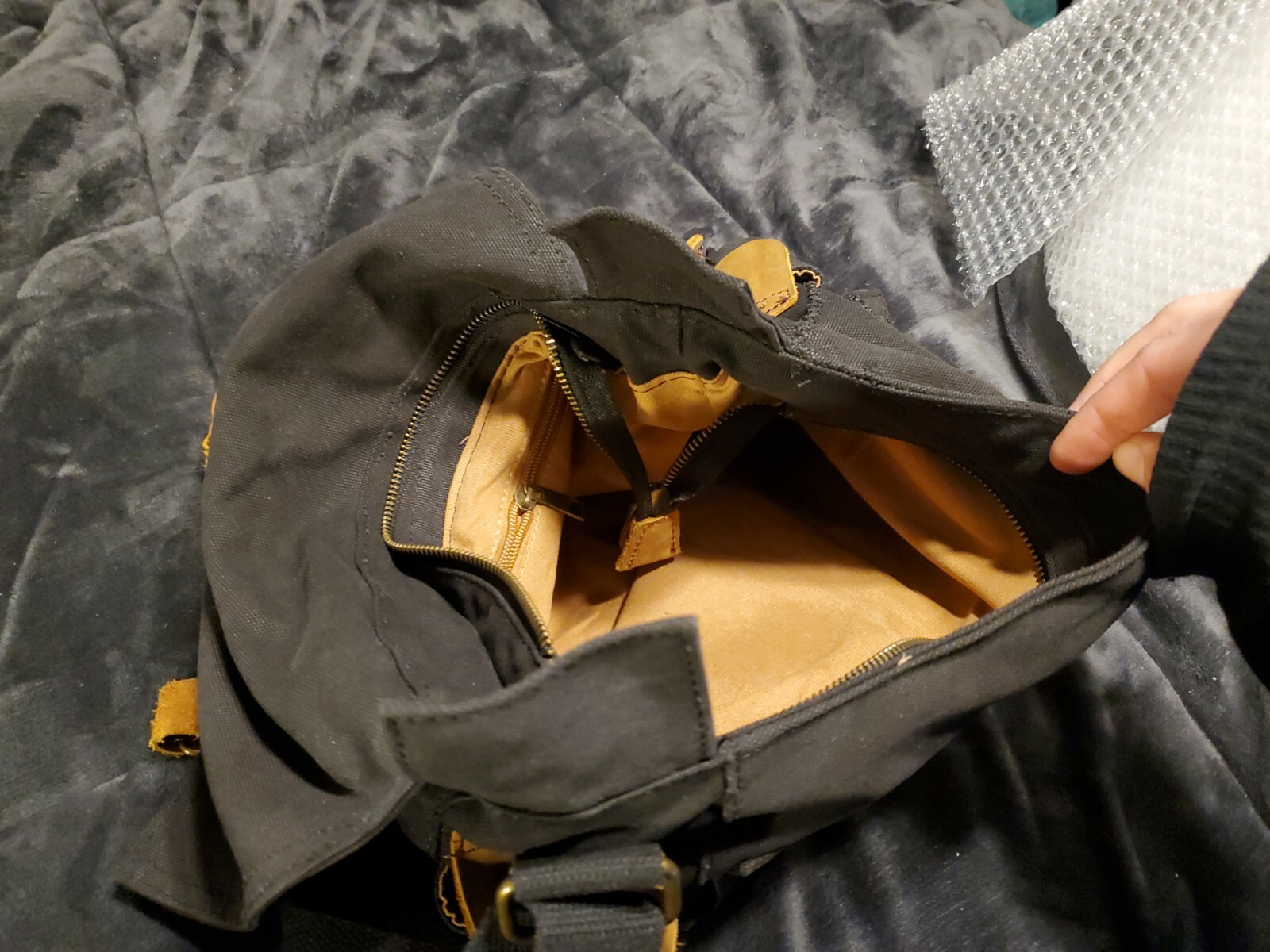 Sechunk Vintage Military Leather Canvas Laptop Bag Messenger Bags