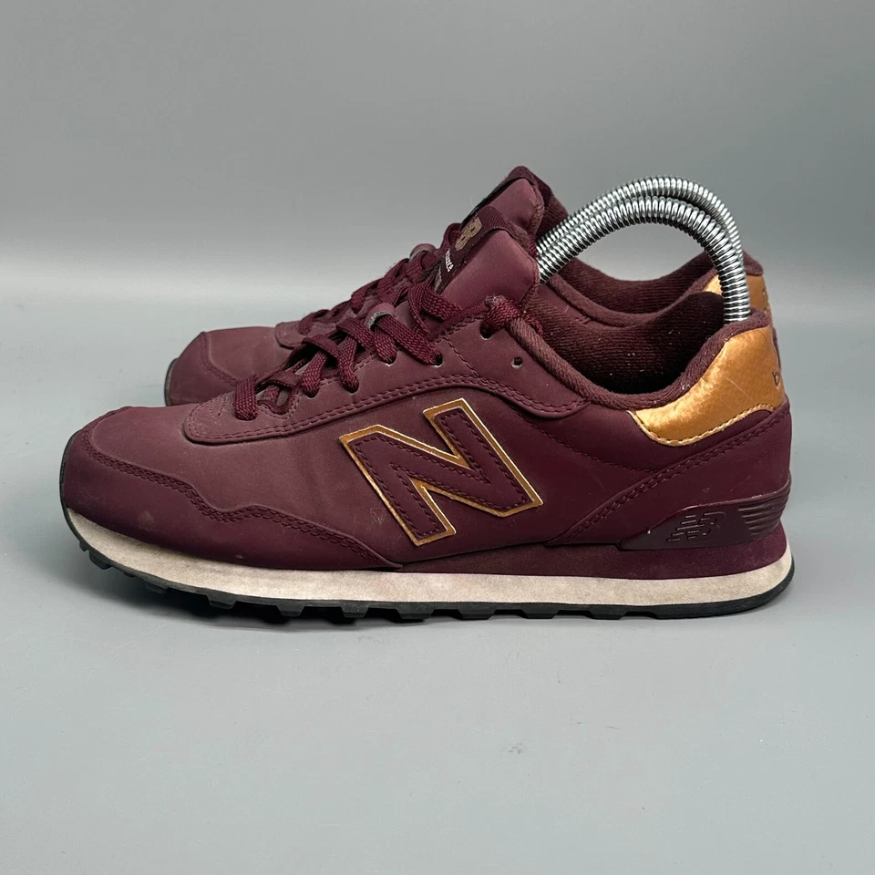 Zapatillas deportivas New Balance 515 para mujer de cuero granate 7,5 con cordones bajas Foto 4 de 4
