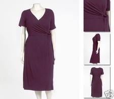 NEW Zaftique SS WRAP DRESS Eggplant Purple 1Z 2Z 3Z 4Z 5Z / 16 XL 1X 2X 3X 4X 5X