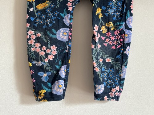 BONDS Stretchies Leggings Blue Floral Size 1 (12-18 Months) Pants Baby Girls - Picture 2 of 10