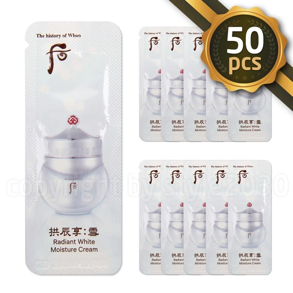 DIE GESCHICHTE VON WHOO The History of Whoo Gongjinhyang Seol Radiant White Moisture Cream 1ml x 50pcs