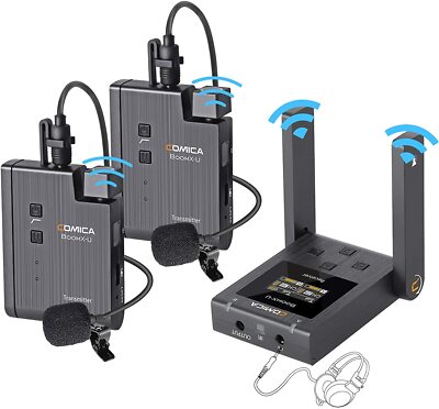 Comica BoomX-U2 UHF-Funklavalier-Mikrofonsystem für SLR/DSLR-Kameras