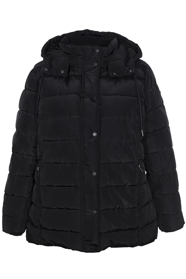 Tom Tailor Steppjacke Winterjacke Anorak Outdoorjacke Damen Gefüttert Schwarz 