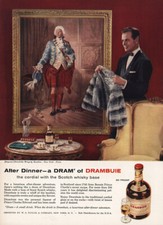 1957 Drambuie: After Dinner Empress Chincilla Wrap Vintage Print Ad