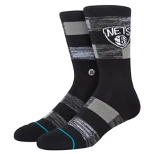 Stance x NBA Brooklyn Nets Crew Socks 1 Pair Mens Size L 9 - 13 Black