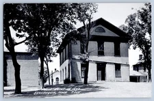 Keosauqua Iowa IA Courthouse Built In 1842 Real Photo Postcard RPPC 1950s