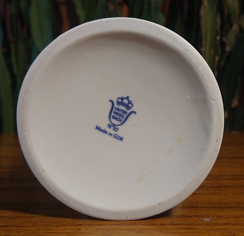 alte Unterweissbach Made in GDR Blumenvase Vase Porzellanvase Motiv China Japan - Imagen 12 de 12