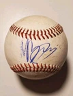 Autographed Baseball game used MOISES BALLESTEROS Chicago Cubs