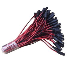 100 PCS CCTV Security Camera DC Power Pigtail Female Jack Pure Copper Cable