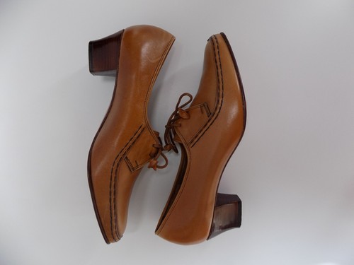 Barker Shoes Block Heel Size 6 Womens Lace Up Vintage Style Victorian Steampunk - Picture 9 of 14