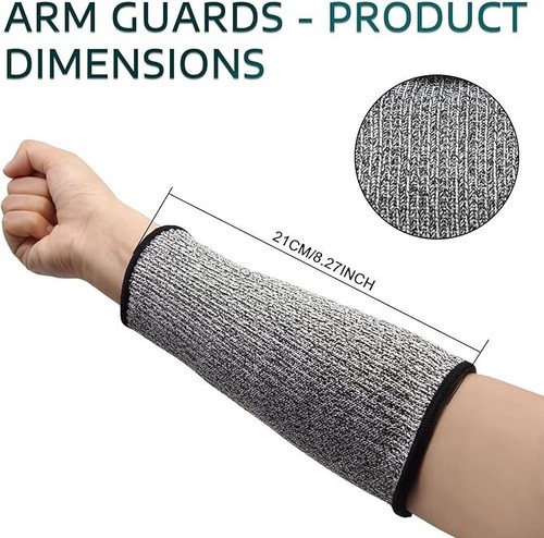 2 Pairs Forearm Sleeve Cut Resistant Sleeves for Men and Women Arm Protectors (f - Bild 2 von 4