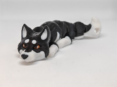   Arctic Adventure! 3D-gedruckter Husky-Schlüsselanhänger mit Gelenk - süßer Hund Schlüsselanhänger