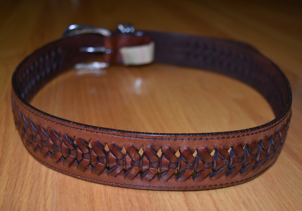 VTG Womens Eddie Bauer Brown Braided Leather Belt… - image 6