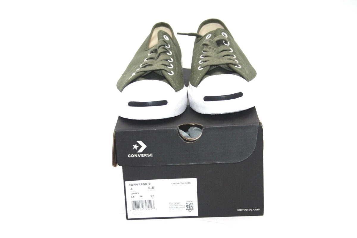 Converse Jack Purcell Play Bold Low Top in Field Surplus/White/Black 164105C