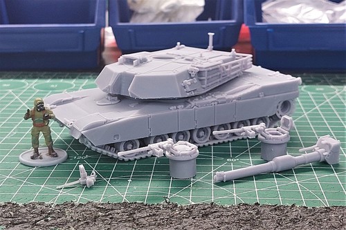 M1A1 Abrams US Ejército Main Batalla Tanque - 3D Resina Estampado 28mm/ 20mm - Picture 2 of 7