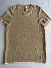 T-shirt uomo Zara maglia media beige dettaglio bianco