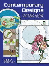 Contemporary Designs Stained Glass Pattern Book Dover Stained Glass Inst - GOOD