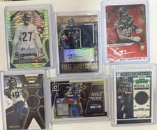 Seattle Seahawks 6 Card Team Lot rookie, auto, patch, Panini, Dk Metcalf Rookie