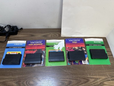 VINTAGE LOT OF 5 TI 99/4A ACTION CARTRIDGES PARSEC MUNCH MAN CAR WARS ATTACK