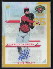 2025 Panini Prospect Edition Gold Prizm Auto Ricardo Cabrera #195 03/10