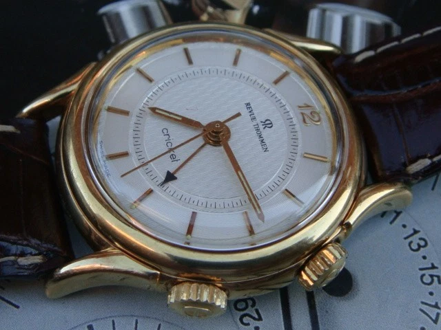 Revue Thomenn Cricket новом сигнализации винтажный мужчин мужские мужские наручные часы на крокодила группы - Изображение 2 из 4