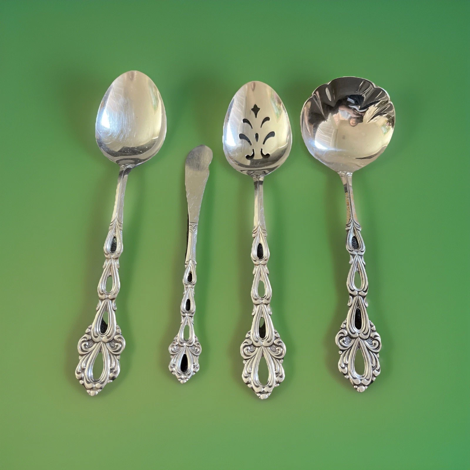 Oneida CHANDELIER Set of 4 Serving Pieces Community Stainless Flatware