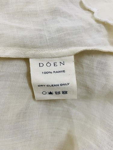 Doen Femmes Crème Ramie Ruche Brodé Différencié Évasé Midi Robe Taille M - Photo 16 sur 16