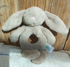 Baby Jellycat Bashful Blush Bunny Ring Rattle beige