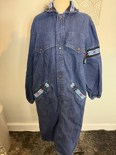 David James Men's Vintage Southwestern Denim USA Made Jacket RARE - Picture 1 of 7