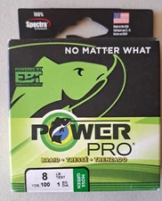 Power Pro Microfilament Braided Fishing Line - Moss Green - 8lb – 100yd  SEALED