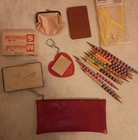 Vintage Lot! Owl Pencil Pouch Coin Purse Love Mirror Goody Rainhood Travel Games — photo 3