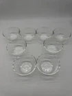 Pyrex Corning 463 Glass Custard Cup Scalloped Edge 6oz Vintage Set Of 8