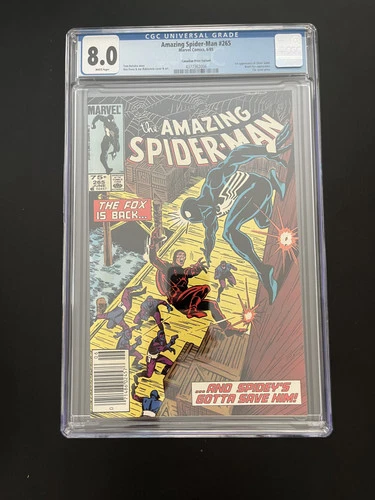 AMAZING SPIDER-MAN 265 CGC 8.0 FIRST SILVER SABLE KEY & NEWSSTAND