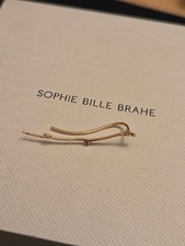 NWT Sophie Bille Brahe Arabre Single Twig Botanical Earring in 18K Gold Diamond