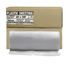 Clear All Purpose Poly Sheeting Extra Strong 4 Mil 20 X 100