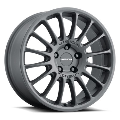 17x7/17x8 Satin Black Wheels Vision 477 Monaco 5x100 38/38 (Set of 4)  56.1