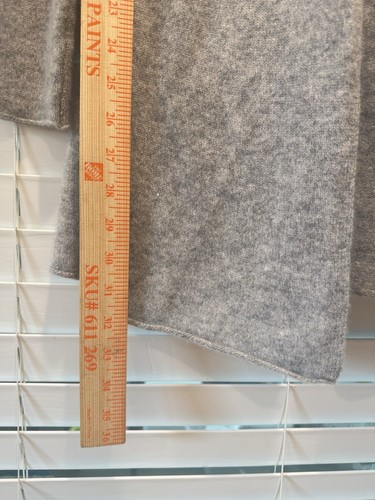 NWOT $335 White + Warren 100% Cashmere Long Light Grey Trapeze Cardigan Sz S - Picture 6 of 9