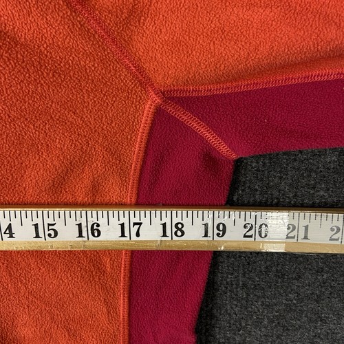 The North Face Womens Sweatshirt Large Orange 1/2 Zip Long Sleeve Fleece Logo - Picture 10 of 21