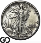 1941-S Walking Liberty Half Dollar, Better San Francisco Issue